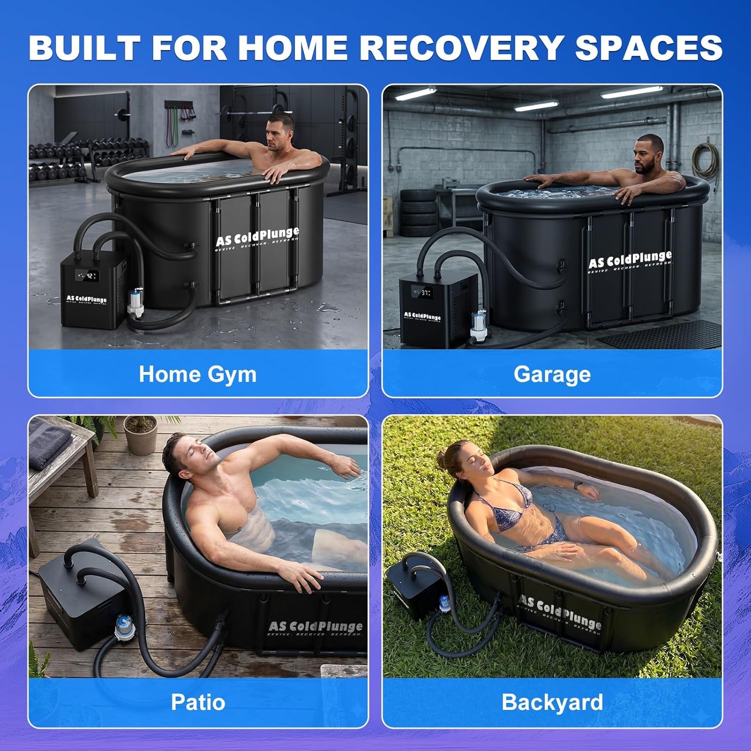 Ice Bath Chiller & Cold Plunge Tub Kit, 1/3HP Cold Plunge Chiller with External Pump & Filter, XXL 148Gal Upgraded Ice Pod, Cold Plunge Tub with Water Chiller for Cold Therapy Recovery